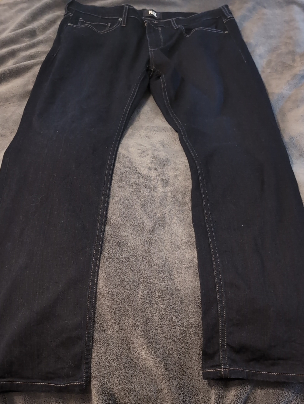 PAIGE Men's Straight Jeans in Black
